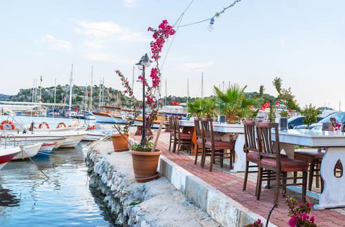 Cafe in the port